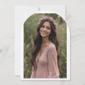 Exquisite Romantic Minimal Spring Floral Tiara XVs Einladung (Rückseite)