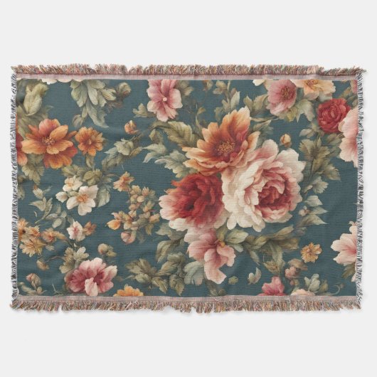 Exquisite romantische Rose und wunderschöne Blume Decke (Vorderseite)