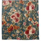 Exquisite romantische Rose und wunderschöne Blume Duschvorhang (Vorderseite)