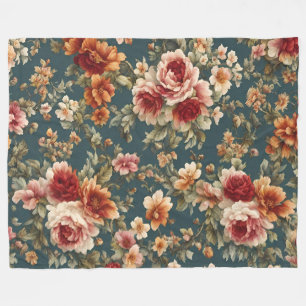 Exquisite romantische Rose und wunderschöne Blume Fleecedecke