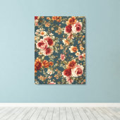 Exquisite romantische Rose und wunderschöne Blume Leinwanddruck (Insitu (Holzboden))