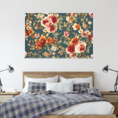 Exquisite romantische Rose und wunderschöne Blume Leinwanddruck (Insitu (Schlafzimmer))