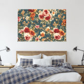 Exquisite romantische Rose und wunderschöne Blume Leinwanddruck (Insitu (Schlafzimmer))