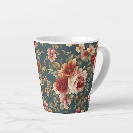 Exquisite romantische Rose und wunderschöne Blume Milchtasse (Rechte Ecke)