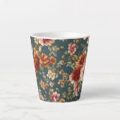 Exquisite romantische Rose und wunderschöne Blume Milchtasse (Vorderseite)