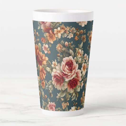 Exquisite romantische Rose und wunderschöne Blume Milchtasse (Vorderseite)