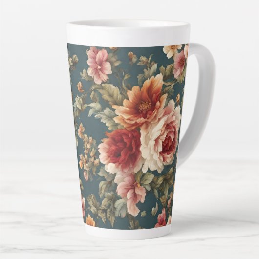 Exquisite romantische Rose und wunderschöne Blume Milchtasse (Rechte Ecke)