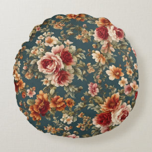 Exquisite romantische Rose und wunderschöne Blume Rundes Kissen