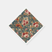 Exquisite romantische Rose und wunderschöne Blume Serviette (Ecke)