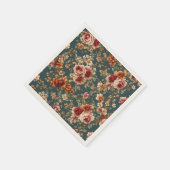 Exquisite romantische Rose und wunderschöne Blume Serviette (Ecke)