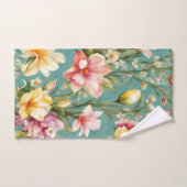 Exquisite Rosa, Gelbe Magnolien mit weißen Blume Badhandtuch Set (Handtuch)