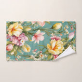 Exquisite Rosa, Gelbe Magnolien mit weißen Blume Badhandtuch Set (Handtuch)