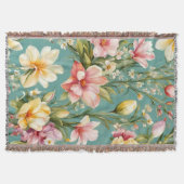 Exquisite Rosa, Gelbe Magnolien mit weißen Blume Decke (Vorderseite)