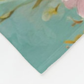 Exquisite Rosa, Gelbe Magnolien mit weißen Blume Fleecedecke (Ecke)