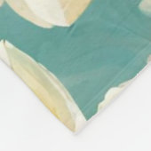 Exquisite Rosa, Gelbe Magnolien mit weißen Blume Fleecedecke (Ecke)