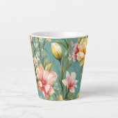 Exquisite Rosa, Gelbe Magnolien mit weißen Blume Milchtasse (Vorderseite)