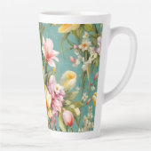 Exquisite Rosa, Gelbe Magnolien mit weißen Blume Milchtasse (Rechts)