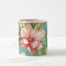 Exquisite Rosa, Gelbe Magnolien mit weißen Blume