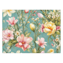 Exquisite Rosa, Gelbe Magnolien mit weißen Blume Tischdecke