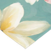 Exquisite Rosa, Gelbe Magnolien mit weißen Blume Tischdecke (Schrägansicht)