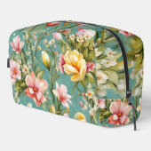 Exquisite Rosa, Gelbe Magnolien mit weißen Blume Waschbeutel (Rechte Ecke)