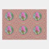 Exquisite Rosa Geschenkpapier Set (Vorderseite)