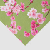 Exquisite rosa Kirschblüten aus Chartreuse Seidenpapier (Ausschnitt)