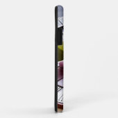 Exquisite rosa Orchideen-Erholungen auf Silberplat Case-Mate iPhone Hülle (Hinten/Rechts)