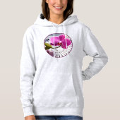 Exquisite rosa Orchideen-Erholungen auf Silberplat Hoodie (Vorderseite)