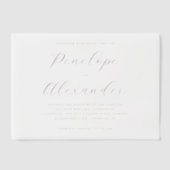 Exquisite Rose Gold Calligraphy Pergament Einladungen (Vorderseite)