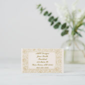 Exquisite Rose QR Code Business Card Visitenkarte (Stehend Vorderseite)