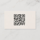 Exquisite Rose QR Code Business Card Visitenkarte (Rückseite)