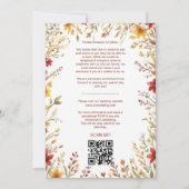 Exquisite Rustic Barn Farmhouse Fall Floral Frame Save The Date (Rückseite)