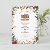 Exquisite Rustic Barn Farmhouse Fall Floral Frame Save The Date (Stehend Vorderseite)