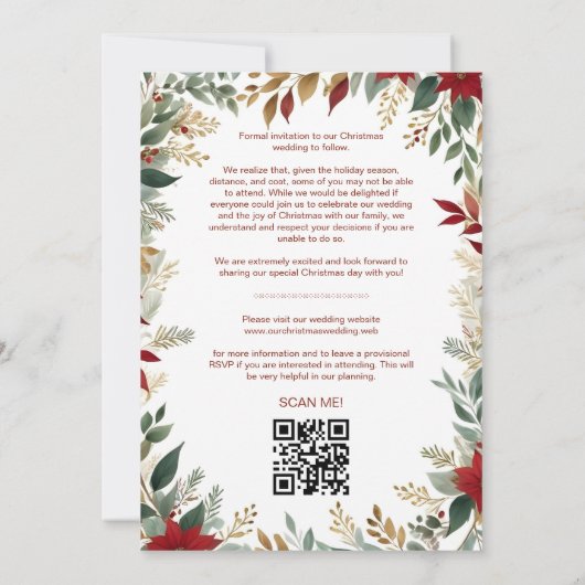 Exquisite Rustic Barn Farmhouse Fall Floral Frame Save The Date (Rückseite)