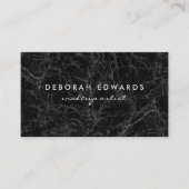 Exquisite schwarze Marmor Visitenkarte (Vorderseite)