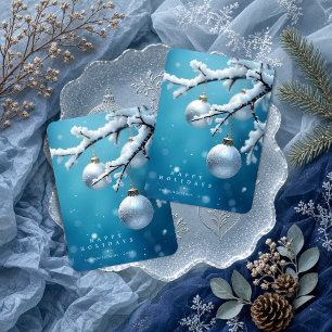 Exquisite Silberne Schneeverzweigte Weihnachten TM