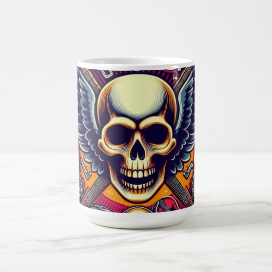 Exquisite Skull and Bones Traditionelle 🎨 Kaffeetasse (Mittel)
