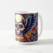 Exquisite Skull and Bones Traditionelle 🎨 Kaffeetasse (VorderseiteRechts)
