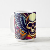 Exquisite Skull and Bones Traditionelle 🎨 Kaffeetasse (Vorderseite Links)