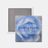 Exquisite Soft Blue Rose Magnet (Vorderseite/Rückseite)