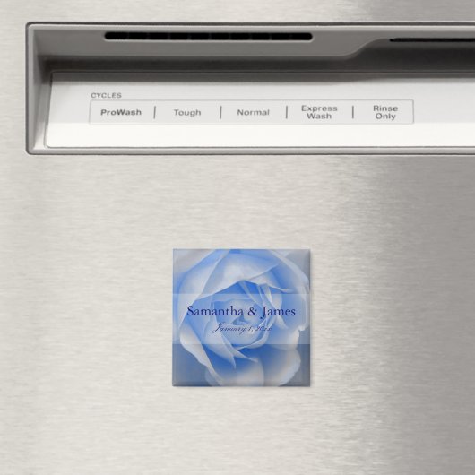 Exquisite Soft Blue Rose Magnet (In Situ (Geschirrspüler))