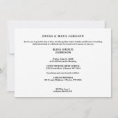 Exquisite Stilvolle Kalligraphie Foto Grad Initial Einladung (Rückseite)