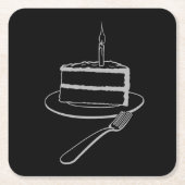 Exquisite Stücke von Cake Design, Geburtstag oder Rechteckiger Pappuntersetzer (Vorderseite)