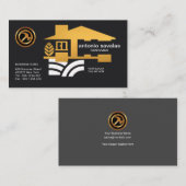 Exquisite Stylish Gold Zuhause Iconic Icon Handyma Visitenkarte (Vorne/Hinten)