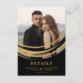 Exquisite Stylish Golden Abstract Geometric Shape Begleitkarte (Vorderseite)