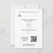 Exquisite Stylish Golden Abstract Geometric Shape RSVP Karte (Rückseite)