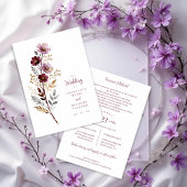 Exquisite Stylish Spring Botanical Purple Tones Einladung