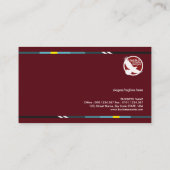 Exquisite Tabs Maroon Company Sekretär Visitenkarte (Rückseite)