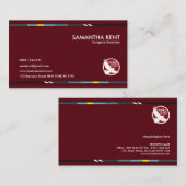Exquisite Tabs Maroon Company Sekretär Visitenkarte (Vorne/Hinten)